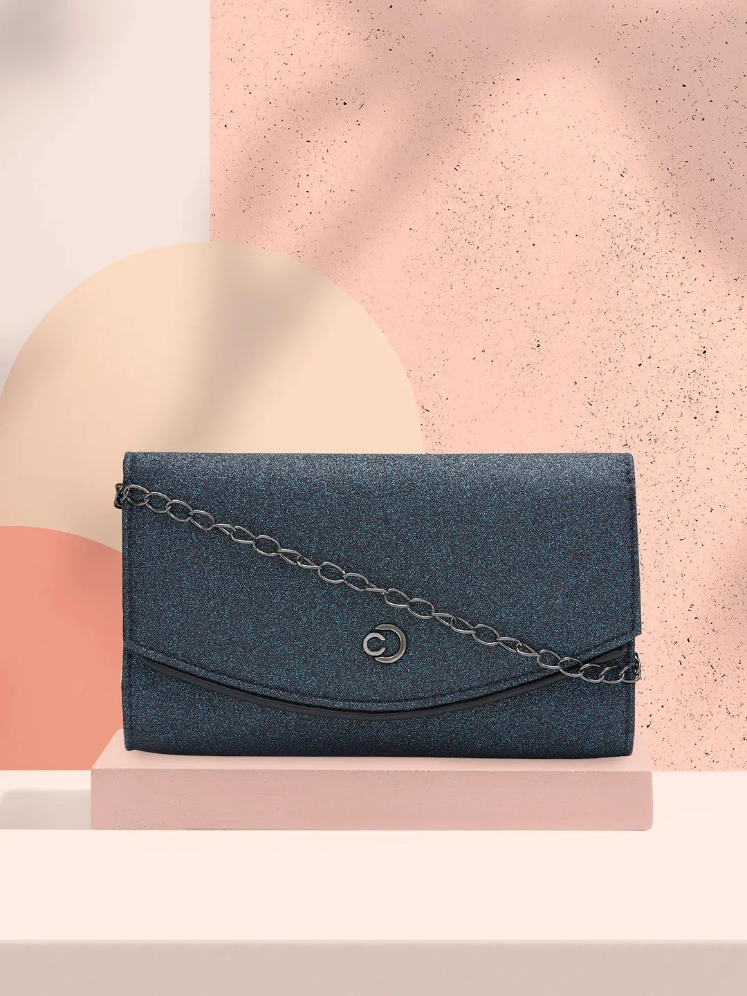 Caprese Junie Flapover Clutch Medium Navy