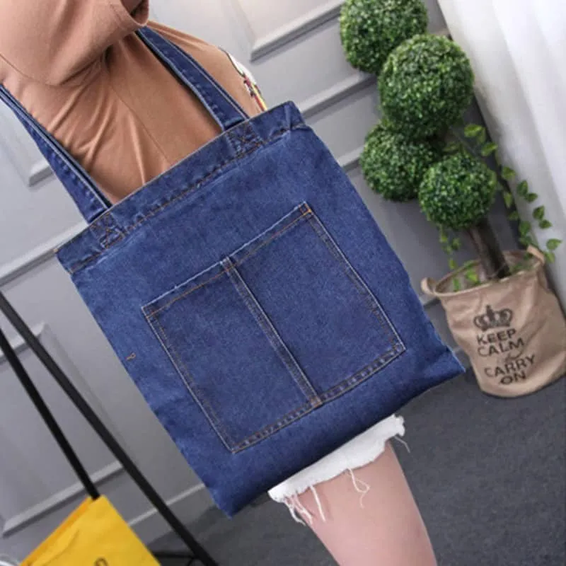 Casual street denim shoulder bag