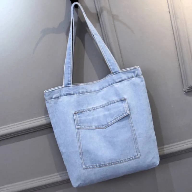 Casual street denim shoulder bag