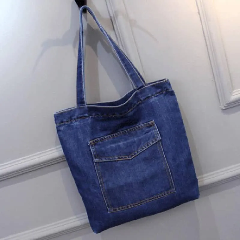 Casual street denim shoulder bag