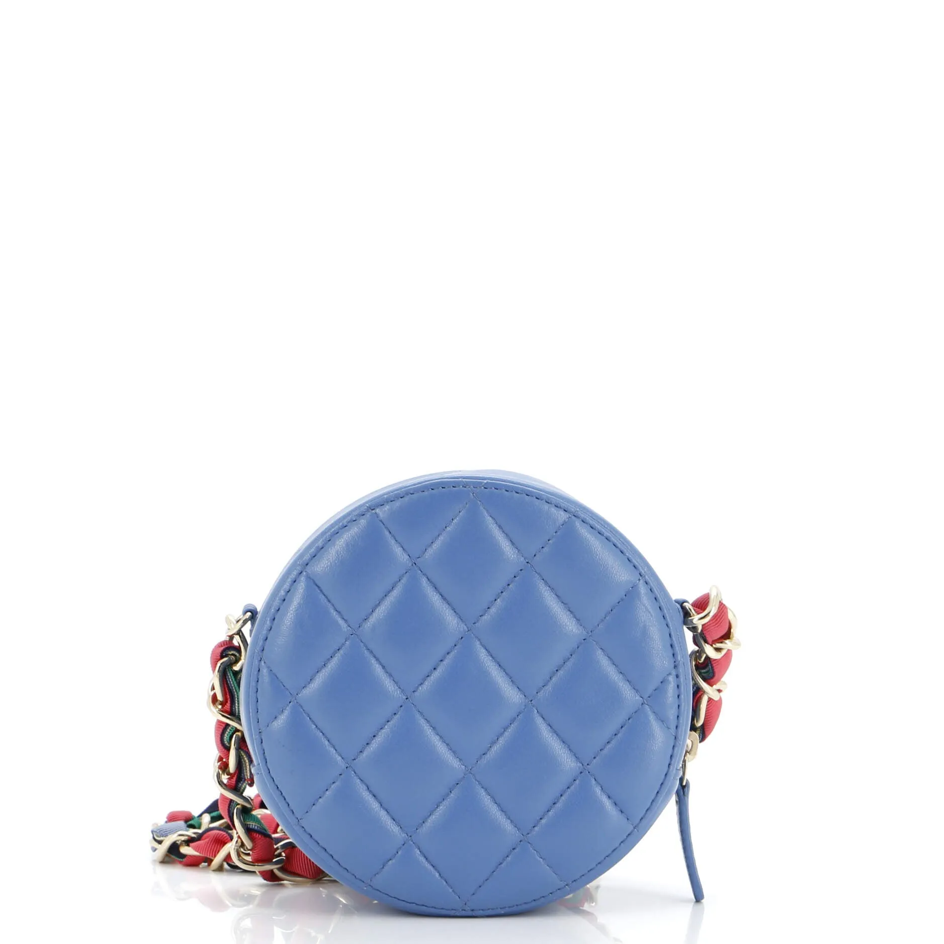 Chanel Ribbon Round Clutch With Chain