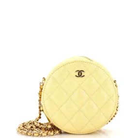 Chanel Round Clutch With Chain Quilted