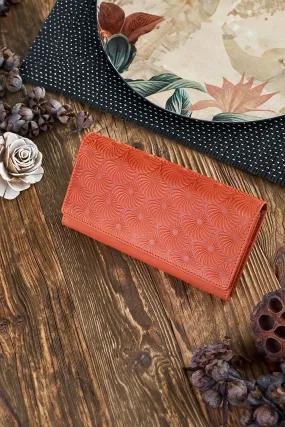 Chic Geometric Pattern RFID-Safe Leather Wallet for Women