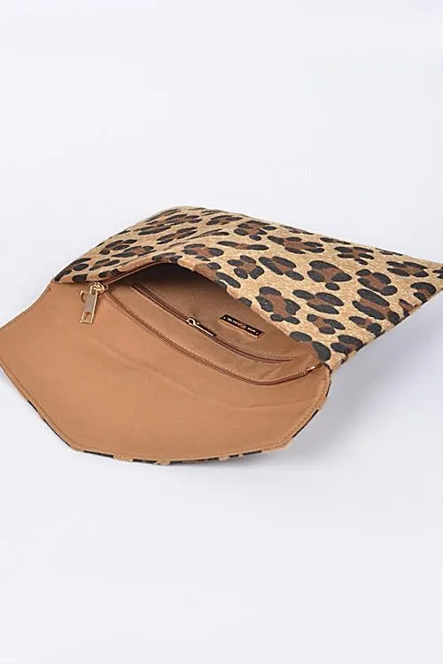 Chic Leopard Envelope Clutch