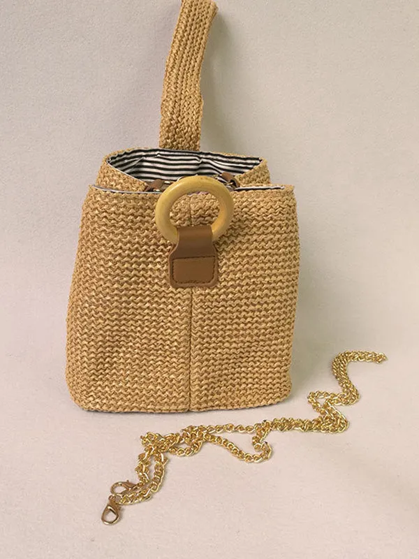 Chicmy-Casual Simple Weave Handbag