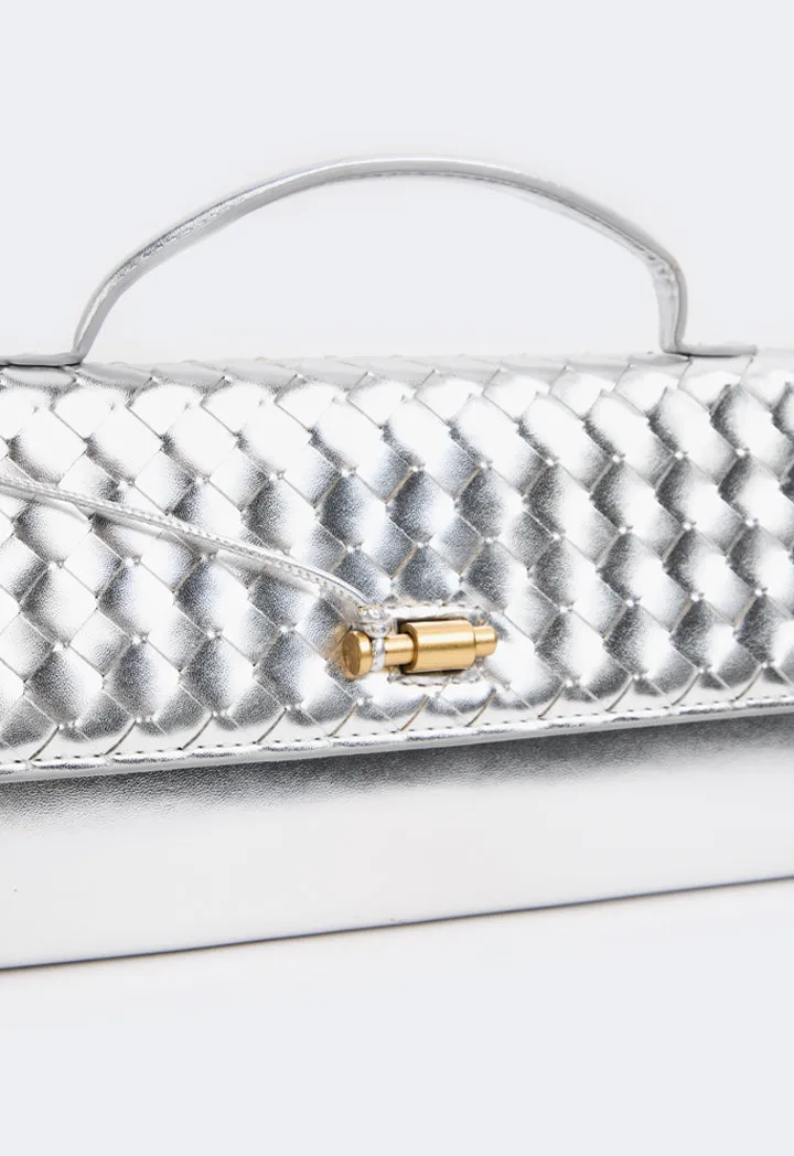 Choice Top Handle Long Clutch Silver