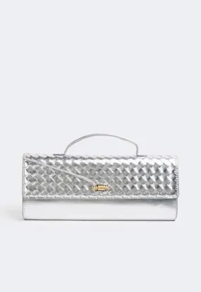 Choice Top Handle Long Clutch Silver