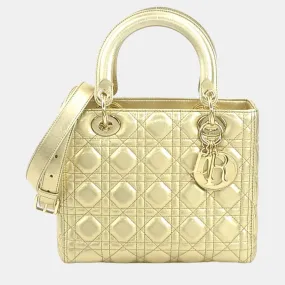 Christian Gold Lambskin Lady Handbag