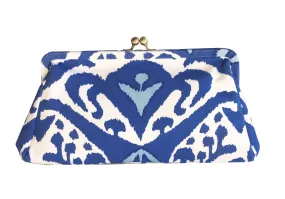 Dana Gibson Blue Ikat Clutch