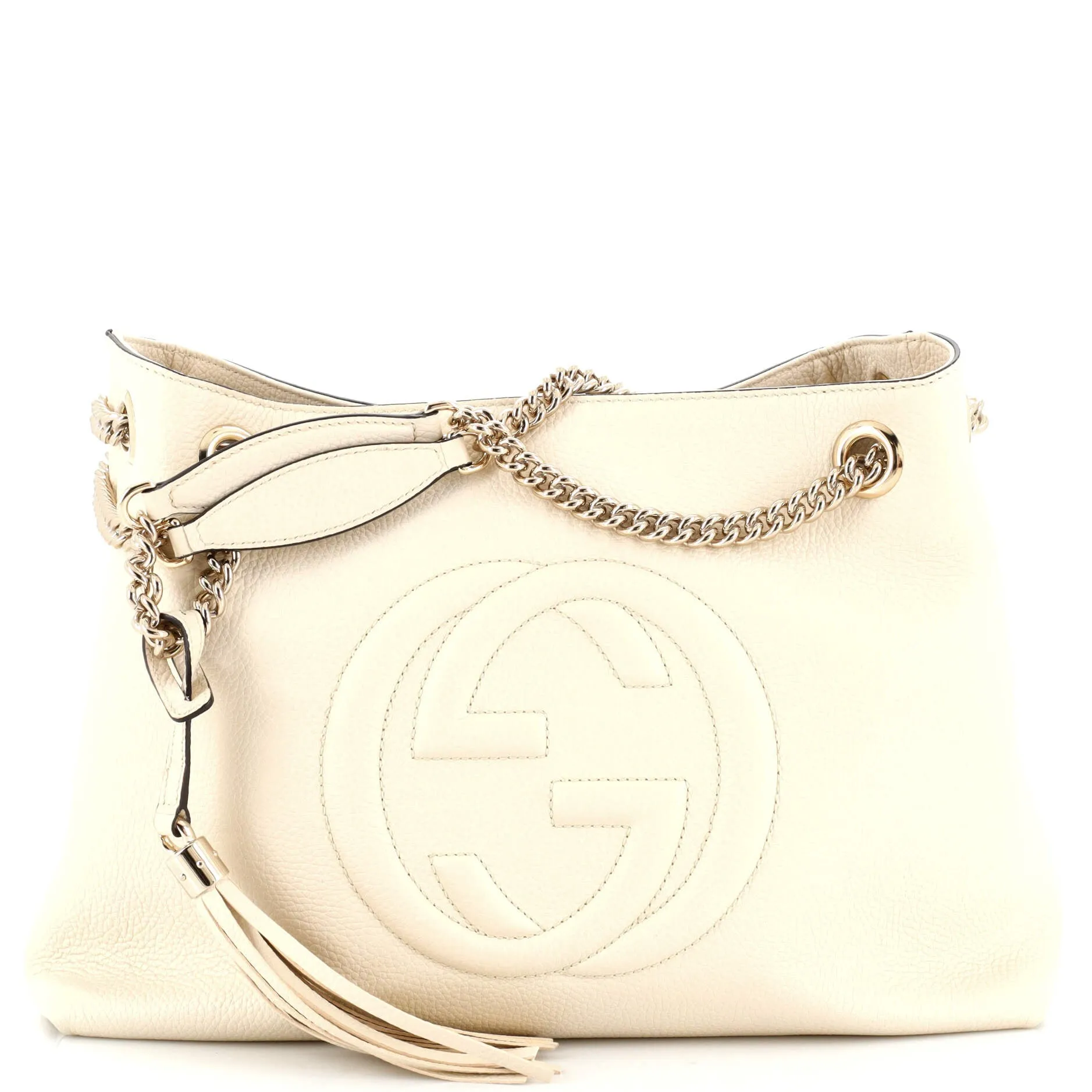 GUCCI Soho Chain Strap Shoulder Bag Leather Medium