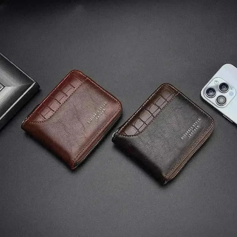 Leather Men Wallet - Stylish Minimalist Fashion Wallet- MCW009