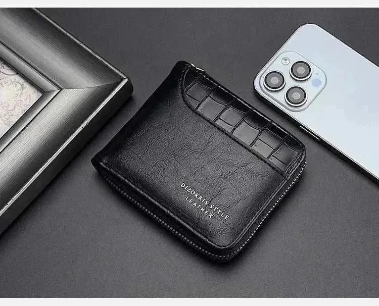 Leather Men Wallet - Stylish Minimalist Fashion Wallet- MCW009