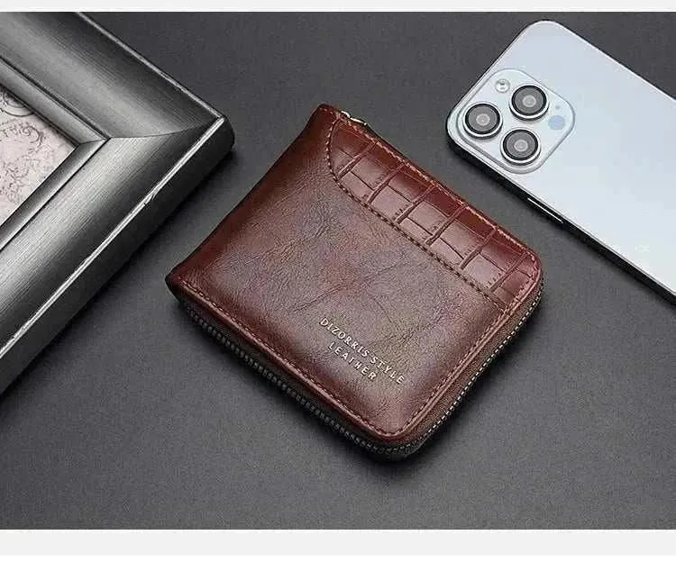 Leather Men Wallet - Stylish Minimalist Fashion Wallet- MCW009