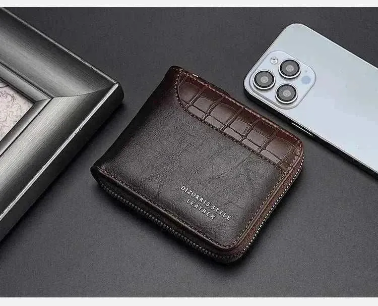 Leather Men Wallet - Stylish Minimalist Fashion Wallet- MCW009