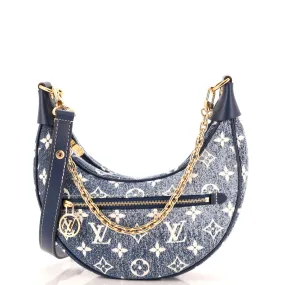 Loop Handbag Monogram Jacquard Denim