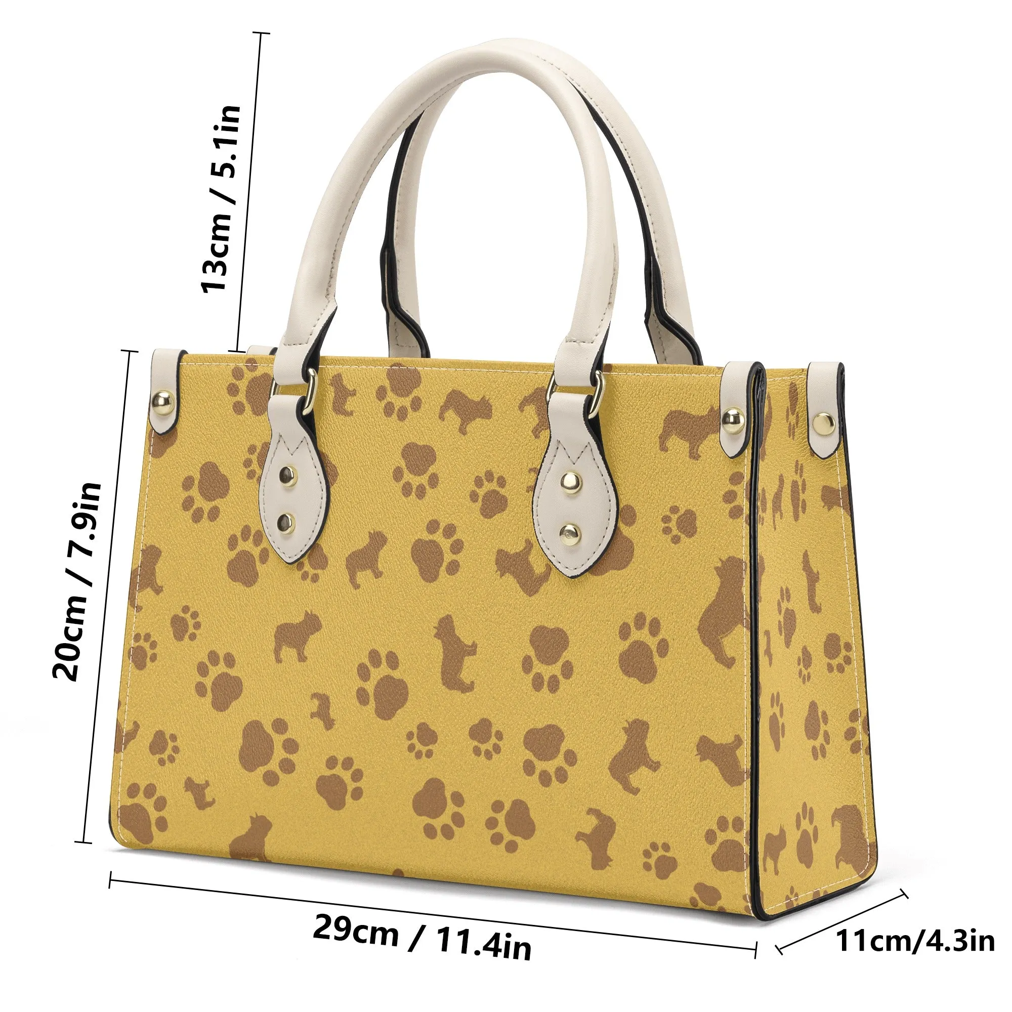 Luxury Women Handbag with Frenchie name (personalized)