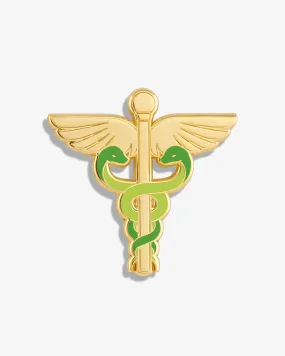 Modern Caduceus Lapel Pin