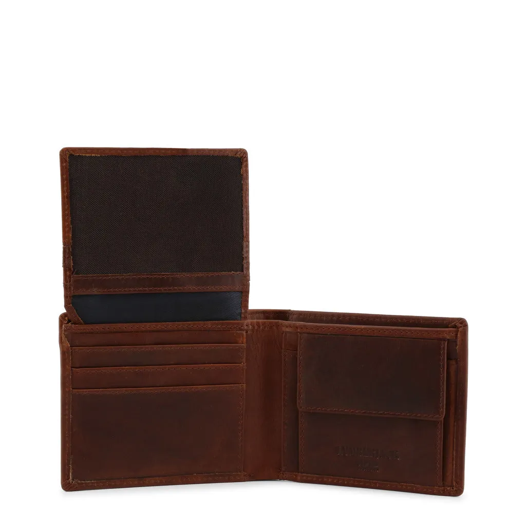 Modern Man's Leather Wallet with Multiple Compartments and Stylish Design