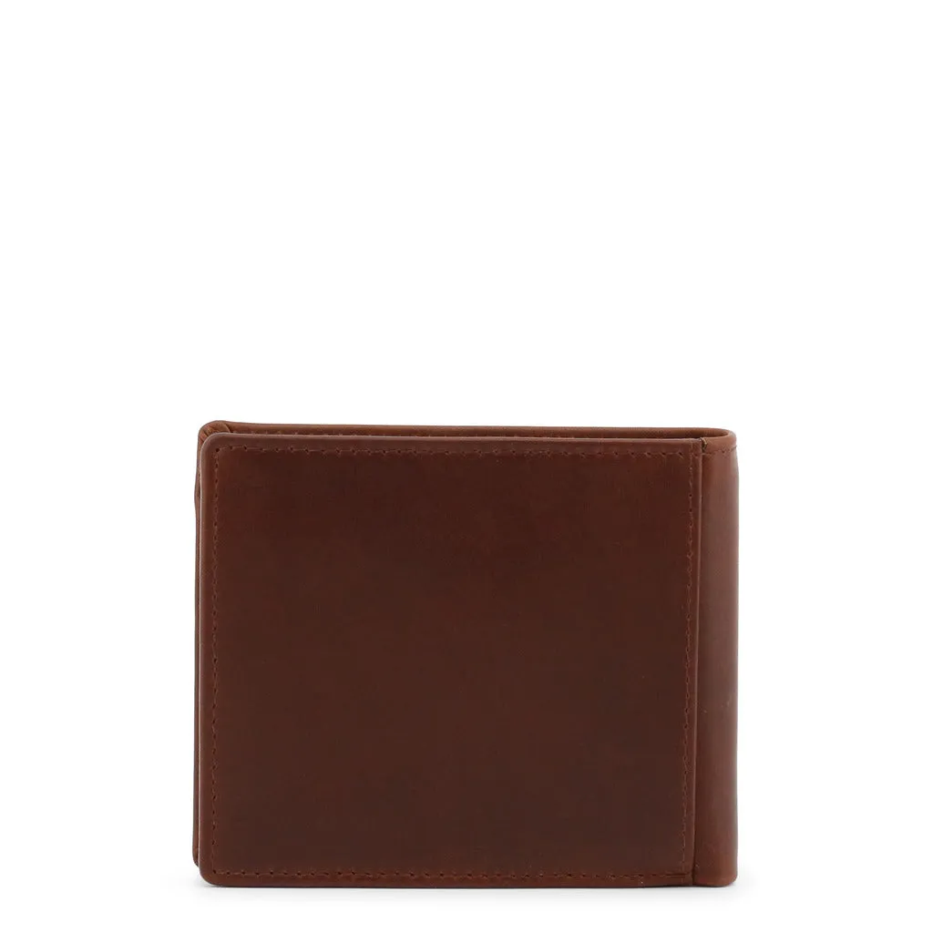 Modern Man's Leather Wallet with Multiple Compartments and Stylish Design