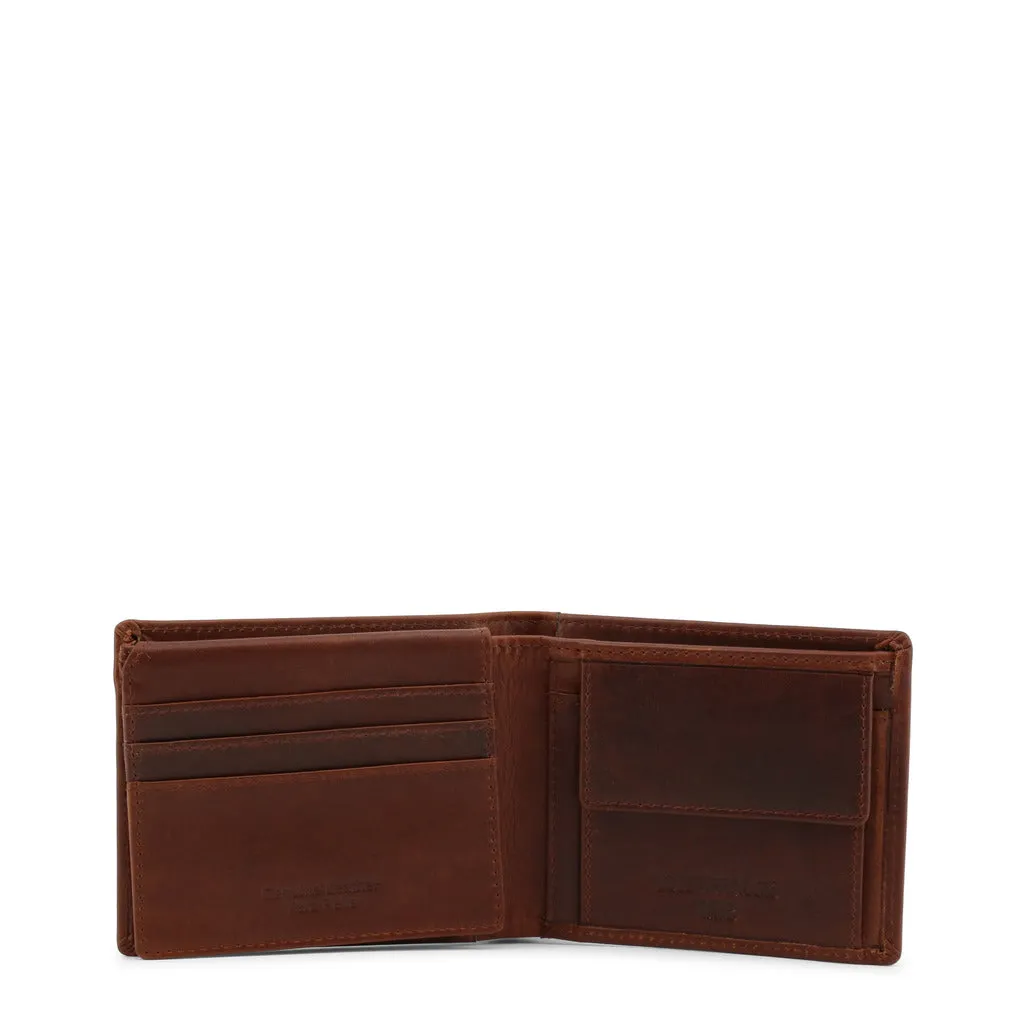 Modern Man's Leather Wallet with Multiple Compartments and Stylish Design