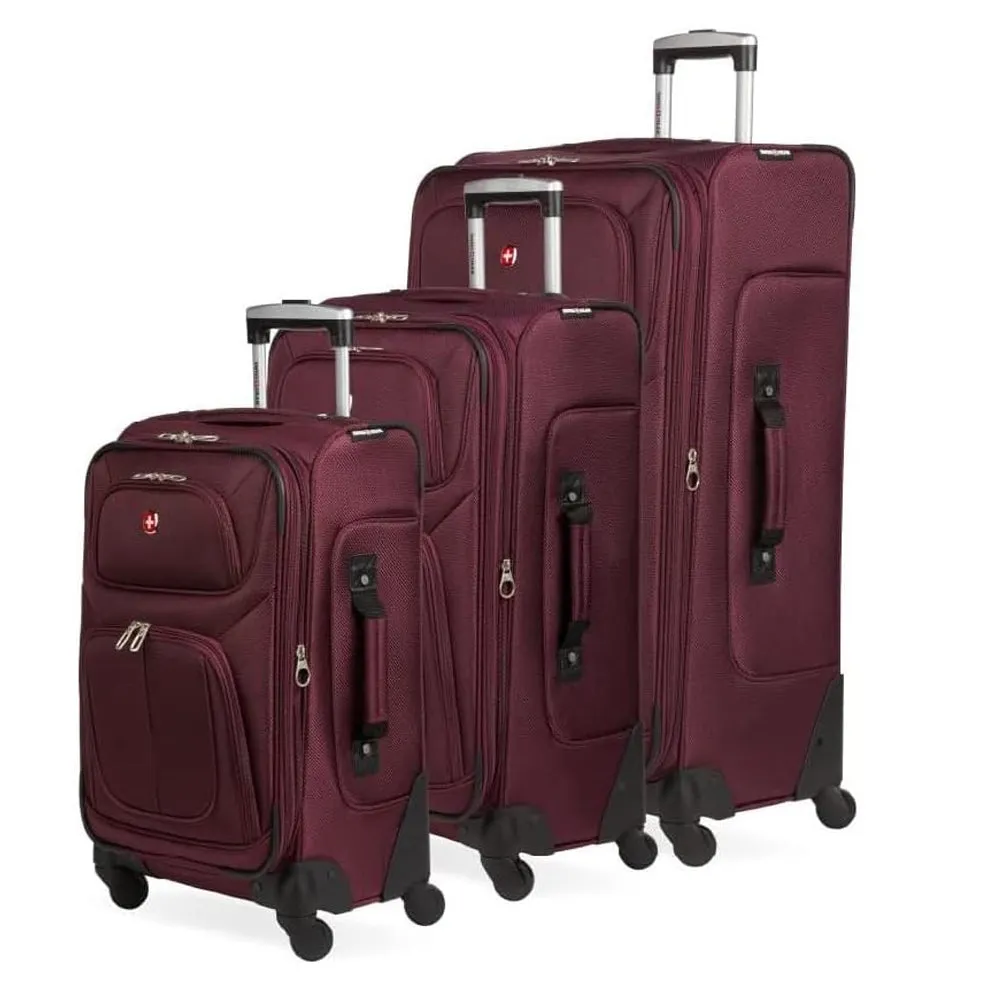 (NET) SwissGear Sion Softside Expandable Luggage 3 pcs