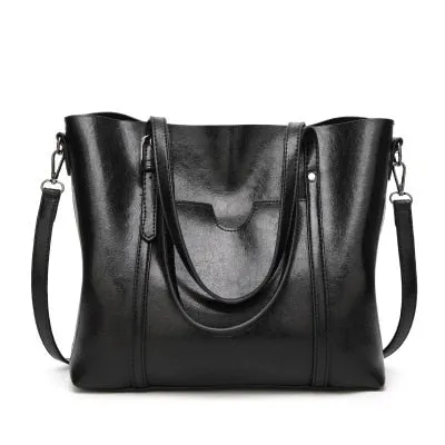 Oil wax Women's Leather Handbags