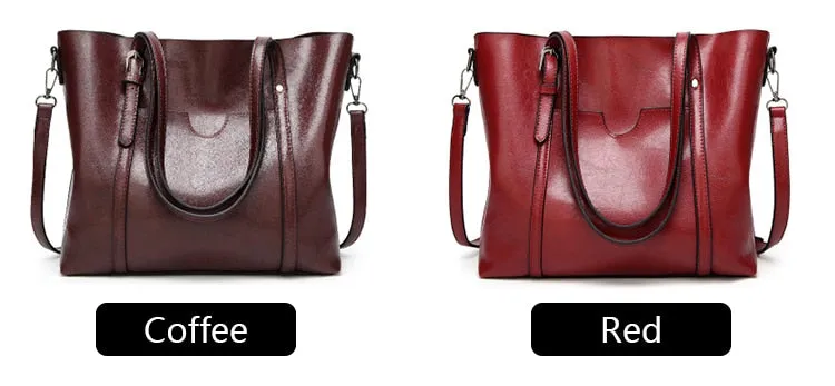 Oil wax Women's Leather Handbags