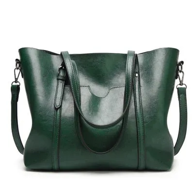 Oil wax Women's Leather Handbags