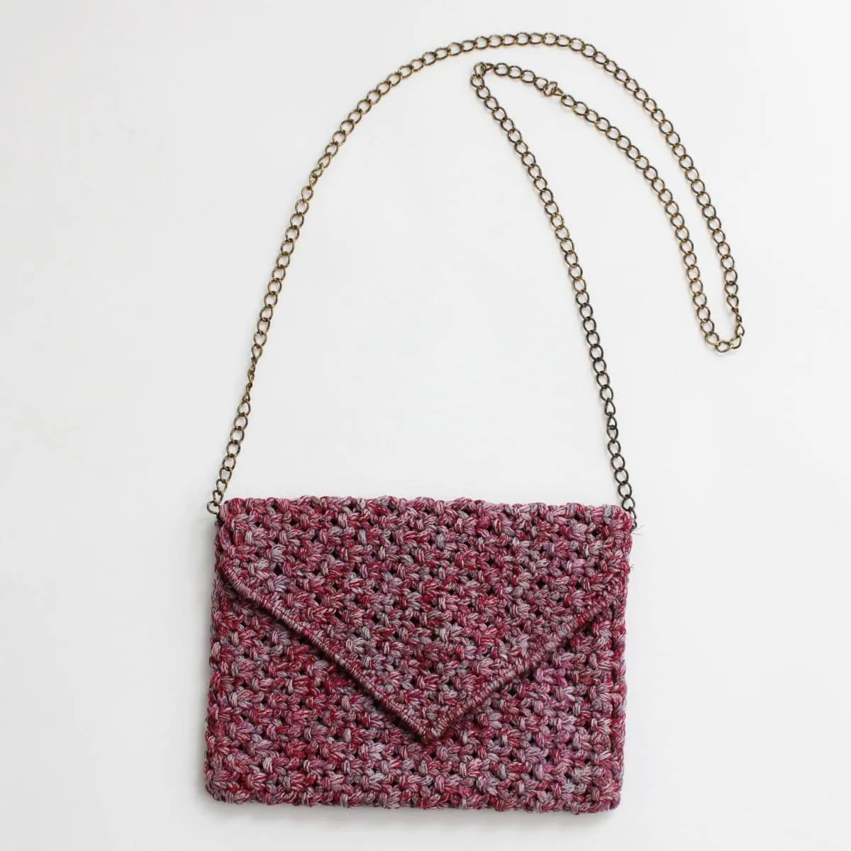 Pink Crochet Statement Clutch