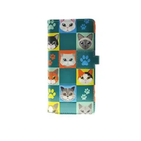 Shagwear Teal Cat Checkers Wallet