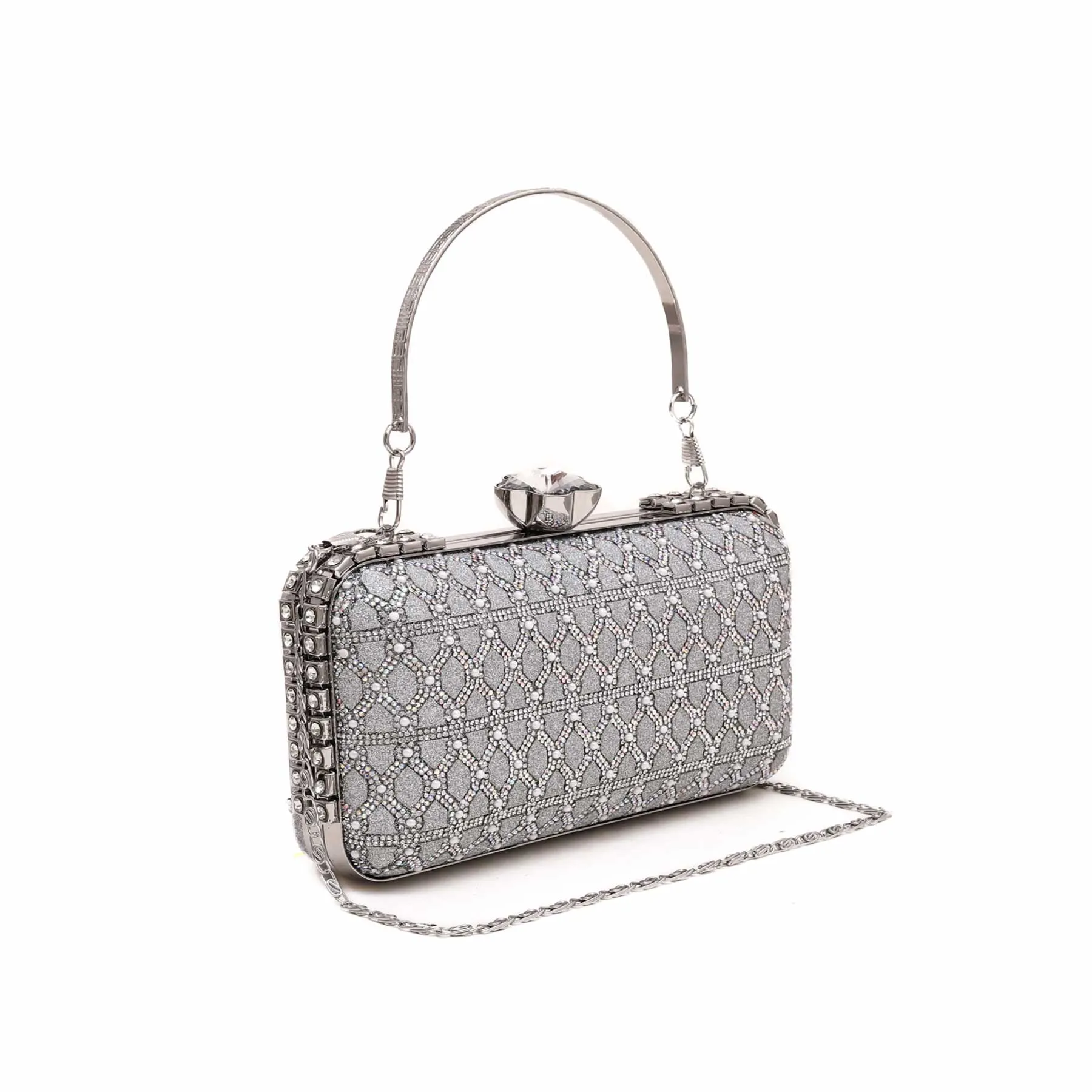 Silver Bridal Clutch P15563