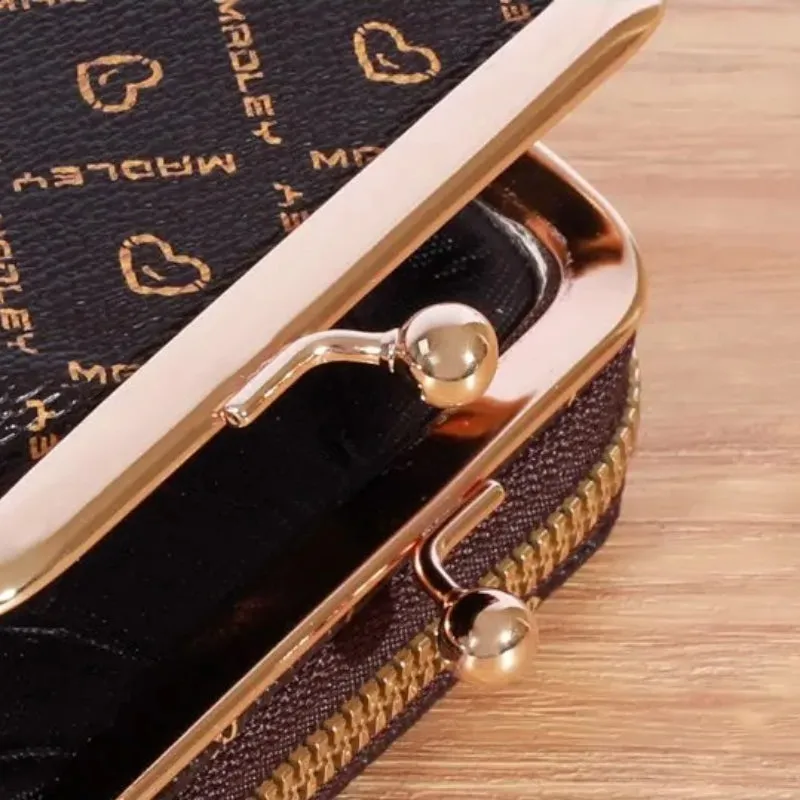 Small Coin Purse and Card Case Wallet with Stylish Wristlet