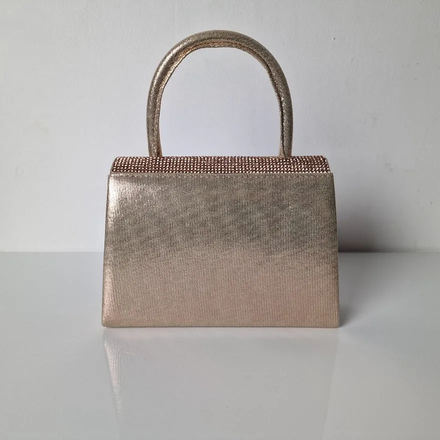 Sparkly Champagne Pink Diamante Mini Grab Bag