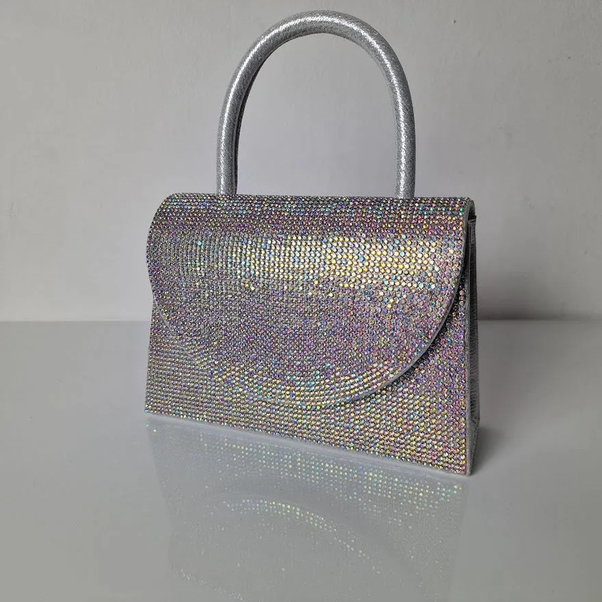 Sparkly Purple Diamante Mini Grab Bag