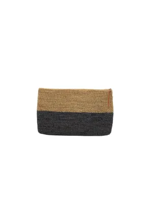 Stella Two Tone Crochet Straw Clutch