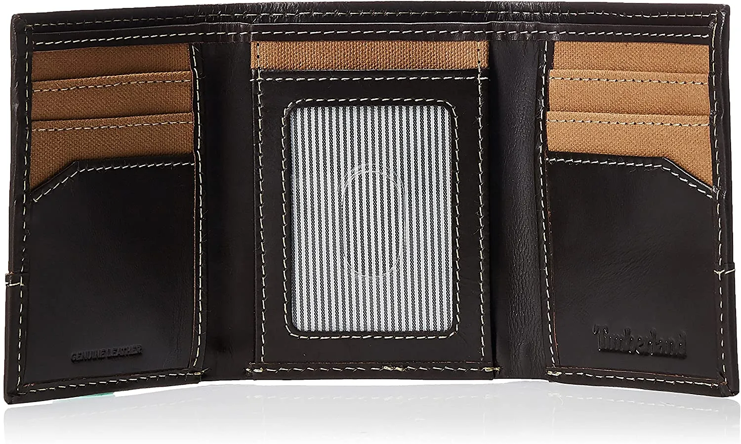 Timberland Men's Canvas & Leather Trifold Wallet