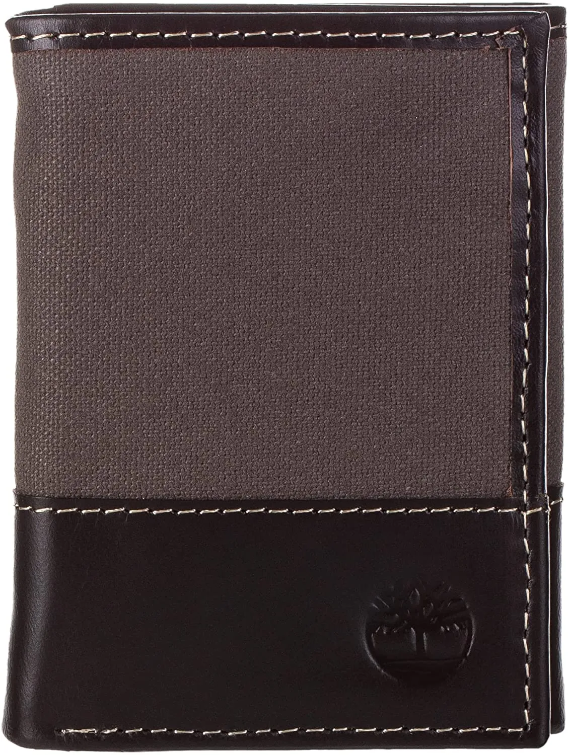 Timberland Men's Canvas & Leather Trifold Wallet