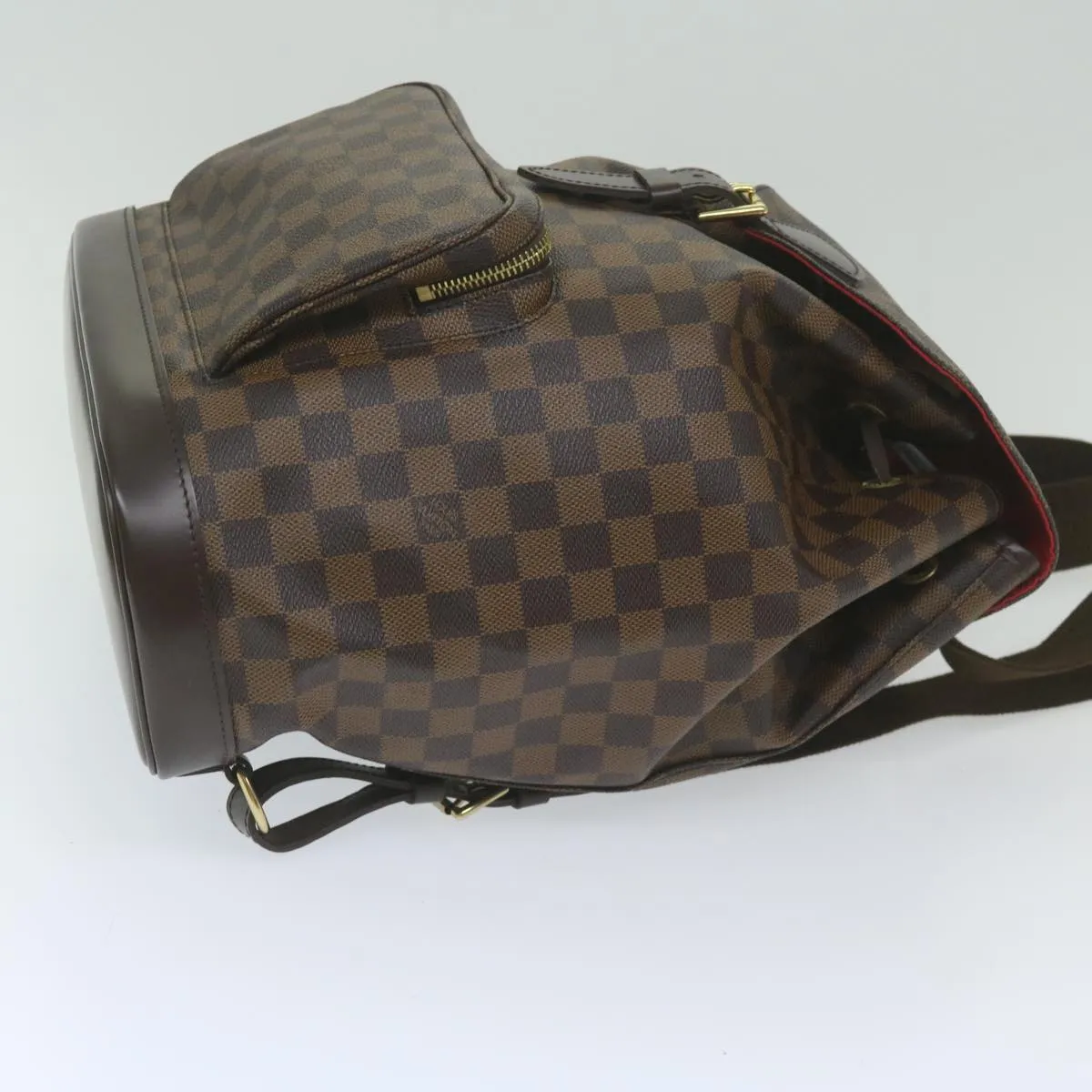 Trendy Inspired Louis Vuitton Damier Ebene Montsouris Gm Backpack N51139 Lv Auth Am5291a