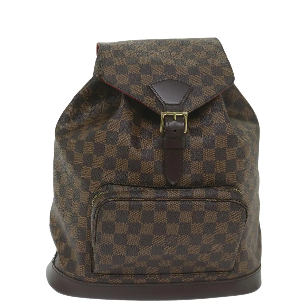 Trendy Inspired Louis Vuitton Damier Ebene Montsouris Gm Backpack N51139 Lv Auth Am5291a