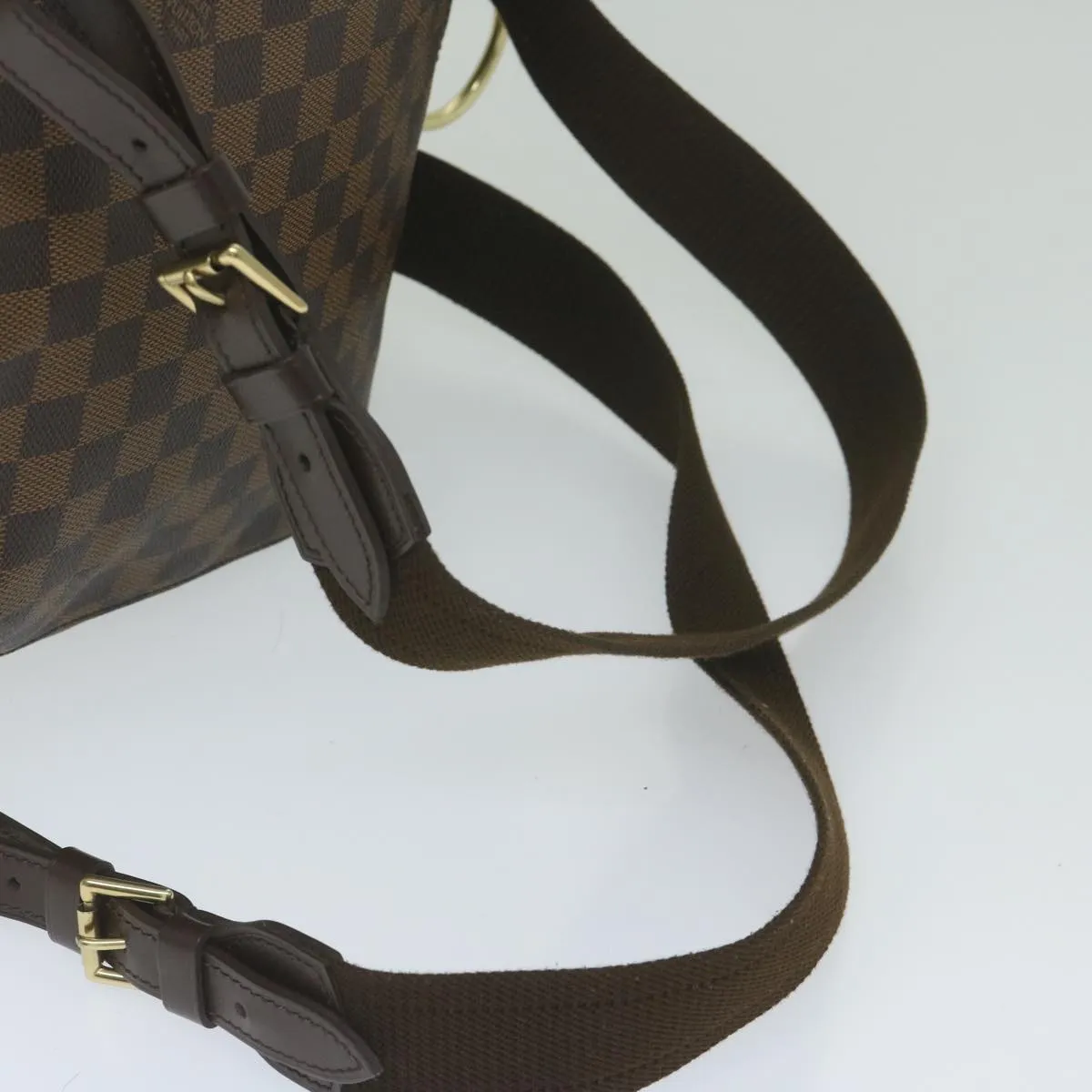 Trendy Inspired Louis Vuitton Damier Ebene Montsouris Gm Backpack N51139 Lv Auth Am5291a