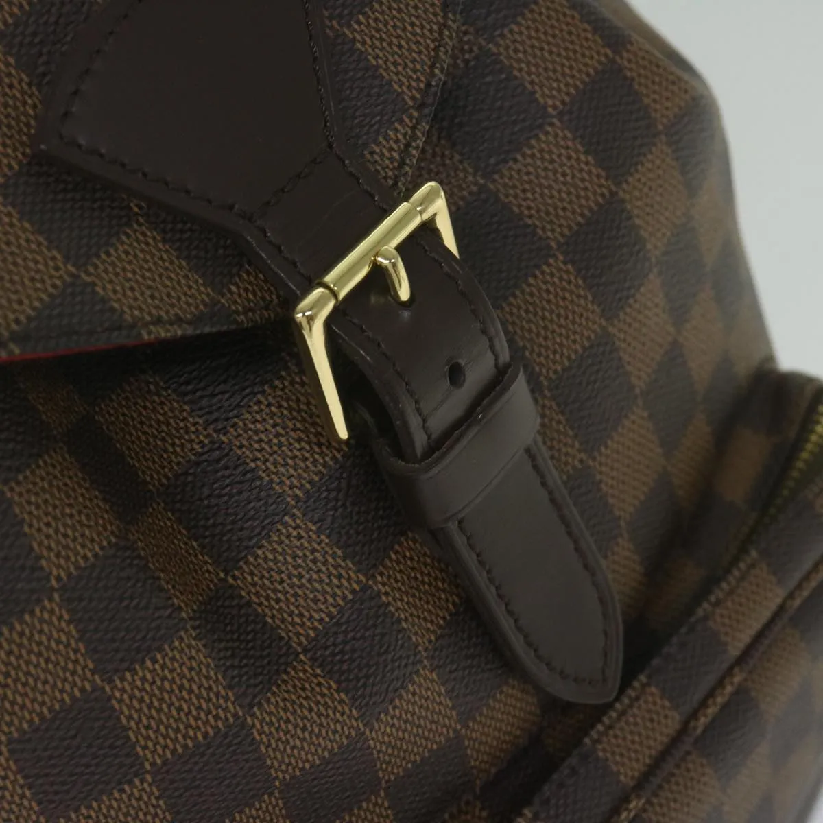 Trendy Inspired Louis Vuitton Damier Ebene Montsouris Gm Backpack N51139 Lv Auth Am5291a