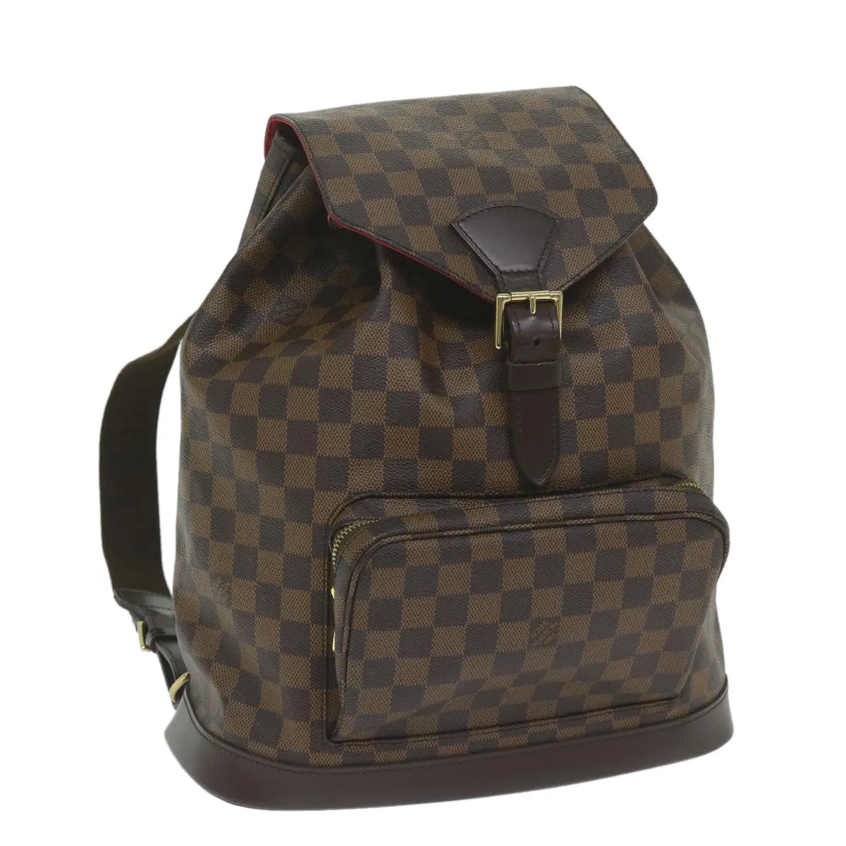 Trendy Inspired Louis Vuitton Damier Ebene Montsouris Gm Backpack N51139 Lv Auth Am5291a