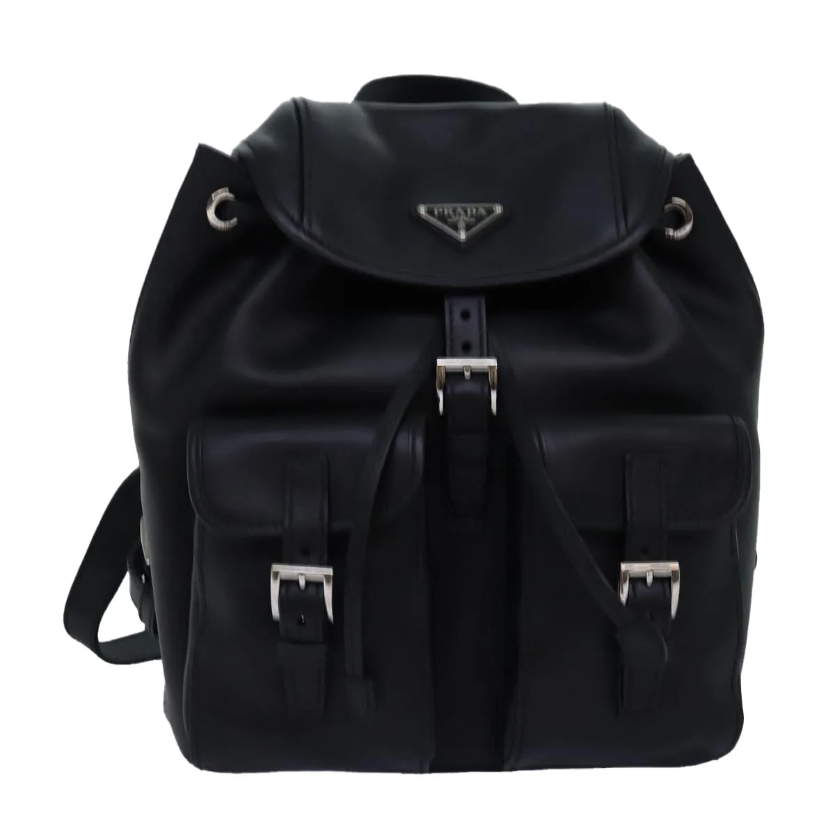 Trendy Inspired Prada Backpack Leather Black Auth 74278a