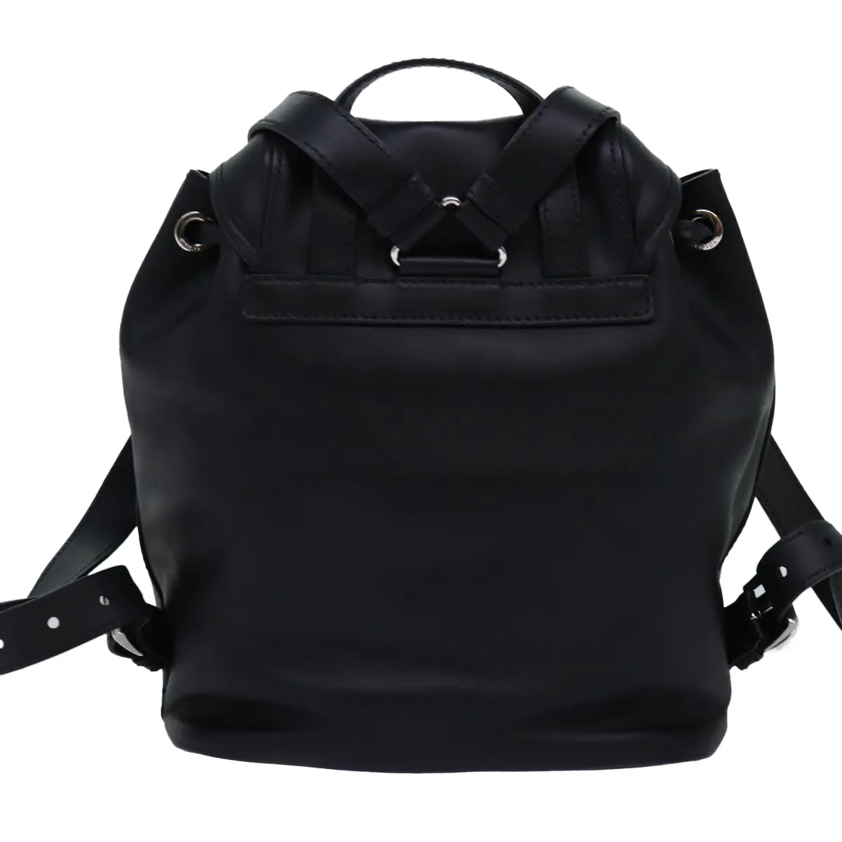 Trendy Inspired Prada Backpack Leather Black Auth 74278a