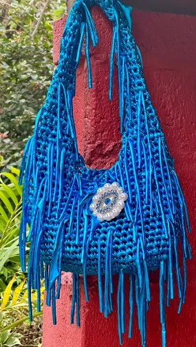 Turquesa crochet purse