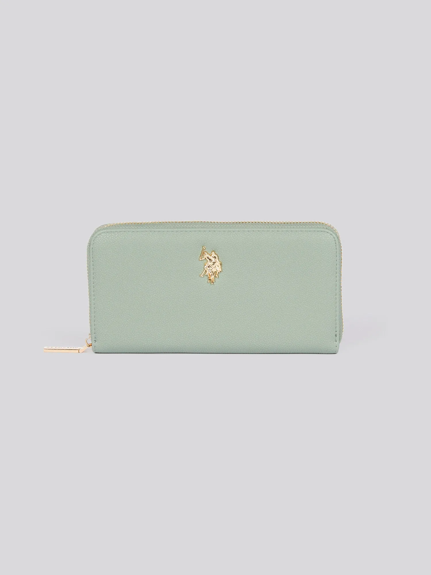 U.S. Polo Assn. Womens Large Zip Around Wallet in Sage