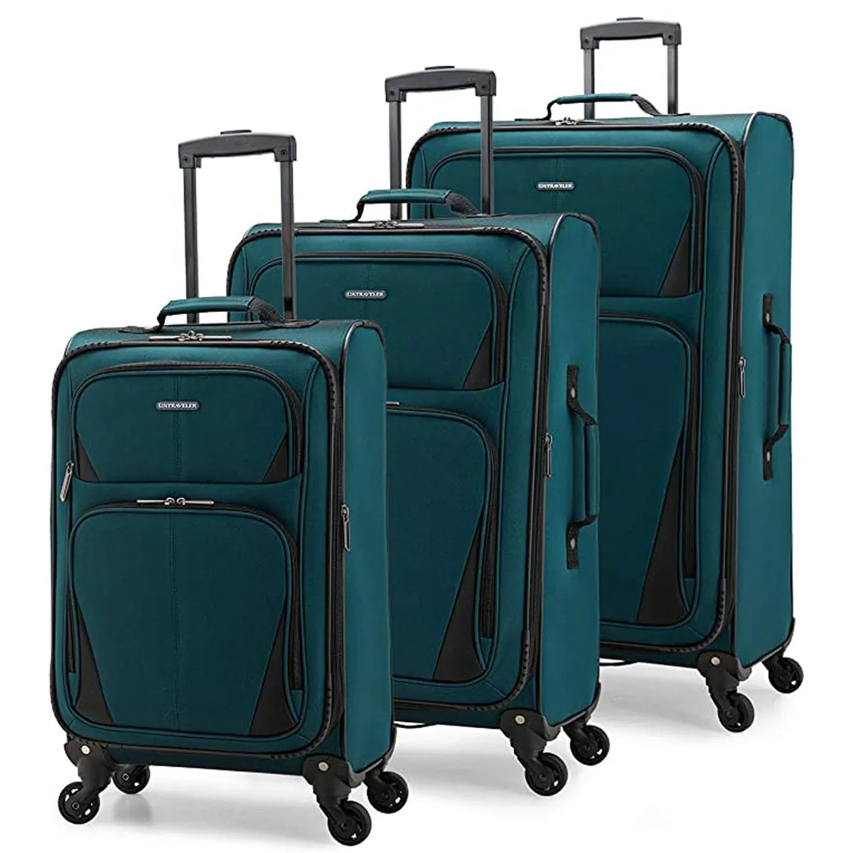 U.S. Traveler Aviron Bay Expandable Softside Luggage with Spinner Wheels, 3 Piece