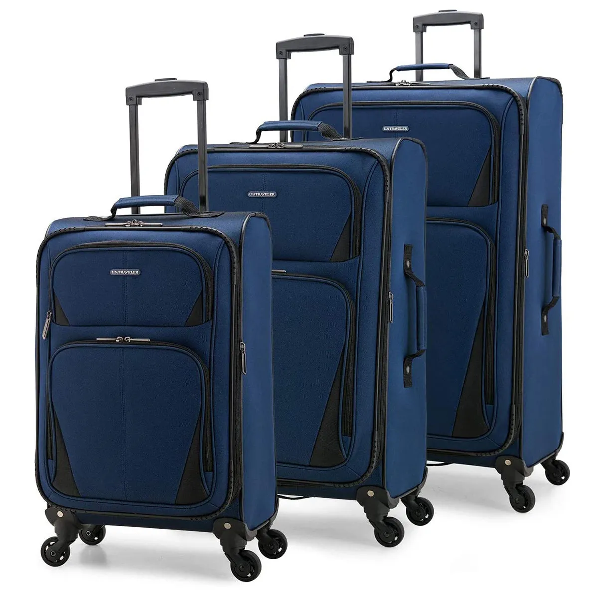 U.S. Traveler Aviron Bay Expandable Softside Luggage with Spinner Wheels, 3 Piece