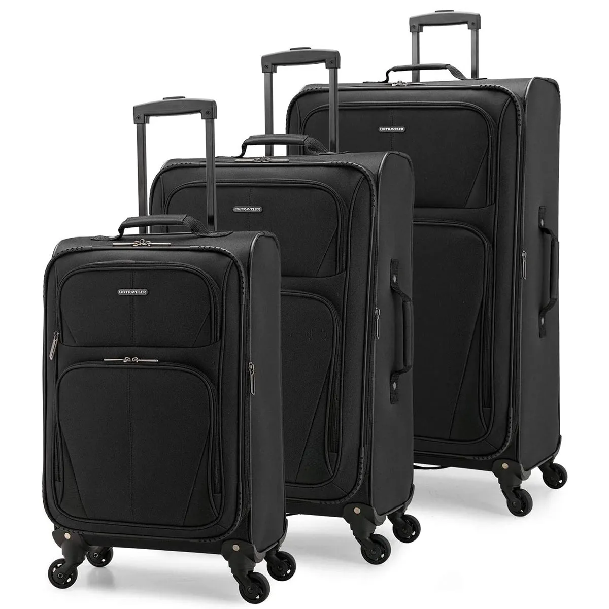 U.S. Traveler Aviron Bay Expandable Softside Luggage with Spinner Wheels, 3 Piece