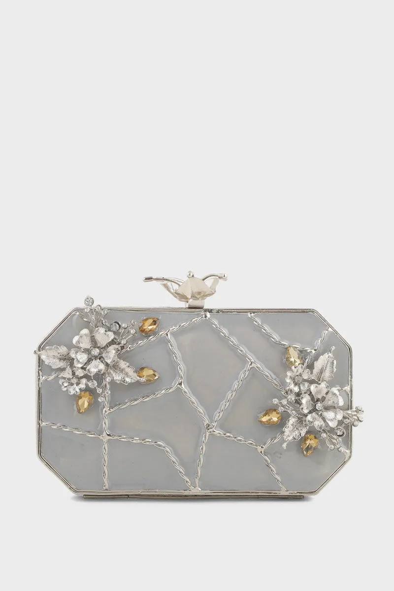 Wedding Clutch B20803-Silver